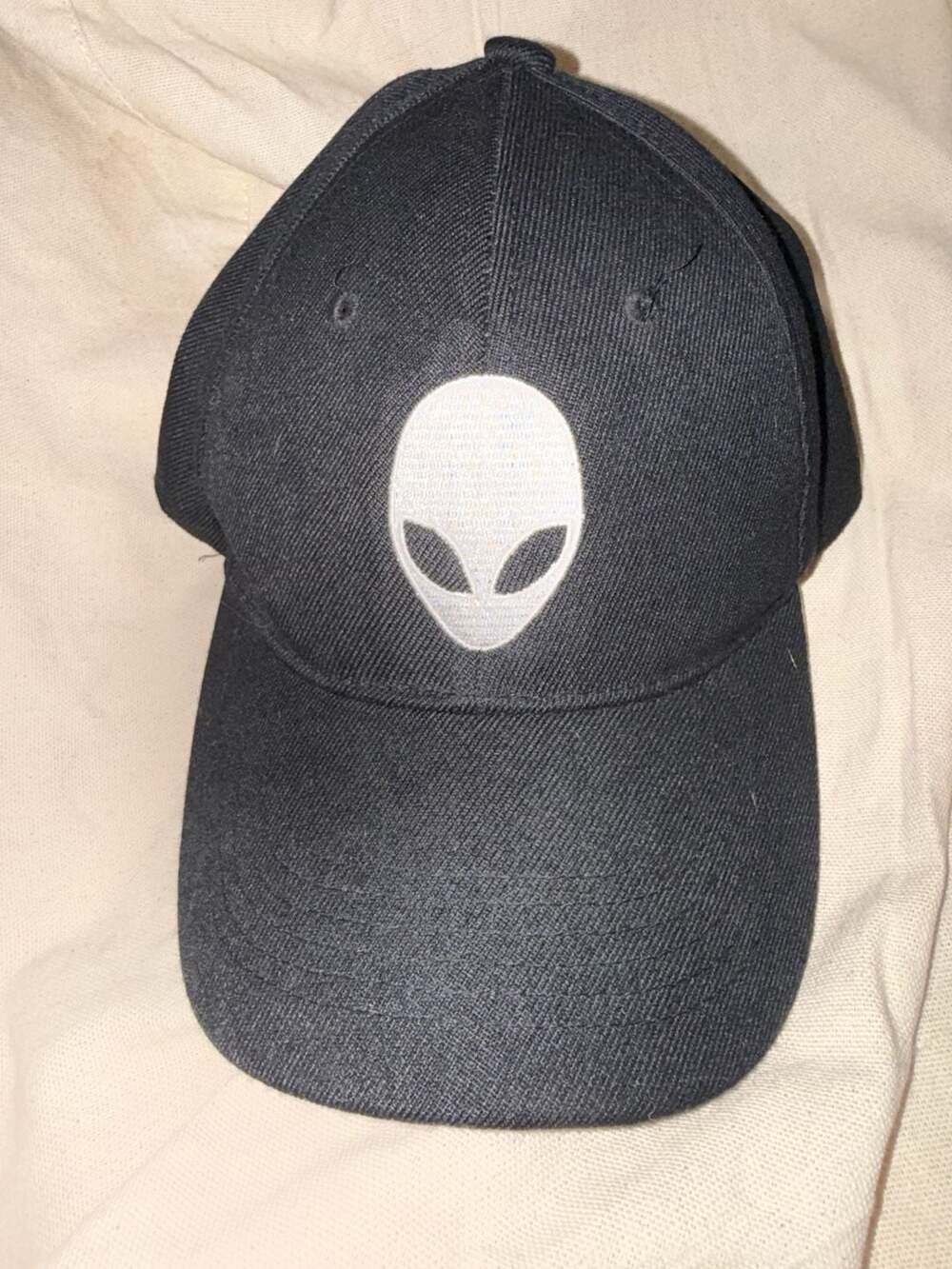Alienware Embroidered Alien Logo Black Baseball Cap Hat